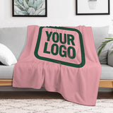 Custom Light Pink Green Blanket