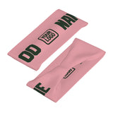 Custom Light Pink Dark Green Sports headband