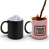 Custom Light Pink Dark Green Magic Mug