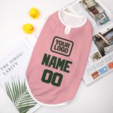 Custom Light Pink Dark Green Pet Vest