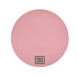 Custom Light Pink Dark Green Round Table Cloth