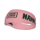 Custom Light Pink Dark Green Sports headband