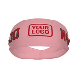 Custom Light Pink Red Sports headband
