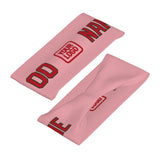 Custom Light Pink Red Sports headband