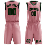 Custom Light Pink Green Basketball Set