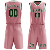 Custom Light Pink Green Basketball Set