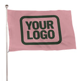 Custom Light Pink Dark Green Flag