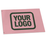 Custom Light Pink Dark Green Flag
