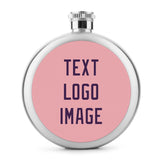 Custom Light Pink Purple Hip Flask
