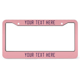 Custom Light Pink Purple License Plate Frame