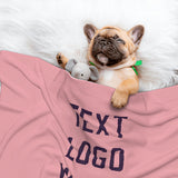 Custom Light Pink Purple Pet Blanket