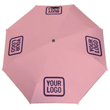 Custom Light Pink Purple Automatic Umbrella