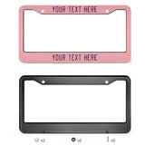 Custom Light Pink Purple License Plate Frame