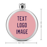 Custom Light Pink Purple Hip Flask