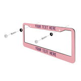 Custom Light Pink Purple License Plate Frame