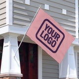 Custom Light Pink Purple Flag