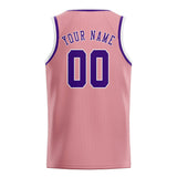 Custom Light Pink & Purple Colors Design Sports Basketball Jersey