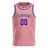 Custom Light Pink & Purple Colors Design Sports Basketball Jersey