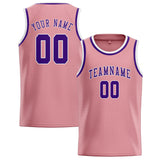 Custom Light Pink & Purple Colors Design Sports Basketball Jersey