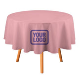 Custom Light Pink Light Purple Round Table Cloth