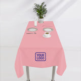Custom Light Pink Purple Square Table Cloth