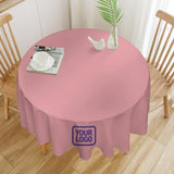 Custom Light Pink Light Purple Round Table Cloth
