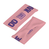 Custom Light Pink Light Purple Sports headband