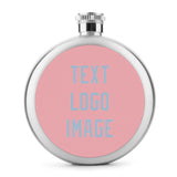 Custom Light Pink Light Blue Hip Flask