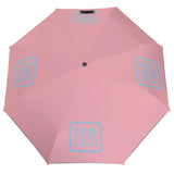 Custom Light Pink Light Blue Automatic Umbrella