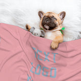 Custom Light Pink Light Blue Pet Blanket