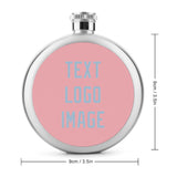 Custom Light Pink Light Blue Hip Flask
