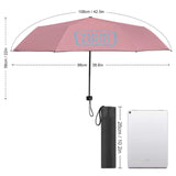 Custom Light Pink Light Blue Automatic Umbrella