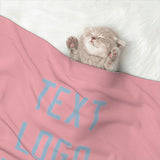 Custom Light Pink Light Blue Pet Blanket