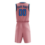 Custom Light Pink Light Blue Basketball Set