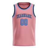 Custom Light Pink & Light Blue Colors Design Sports Basketball Jersey