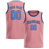 Custom Light Pink & Light Blue Colors Design Sports Basketball Jersey