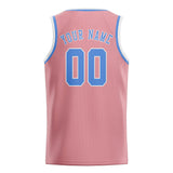 Custom Light Pink & Light Blue Colors Design Sports Basketball Jersey