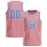 Custom Light Pink & Light Blue Colors Design Sports Basketball Jersey