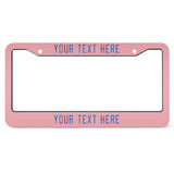 Custom Light Pink Sky Blue License Plate Frame