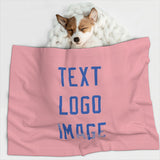 Custom Light Pink Sky Blue Pet Blanket