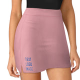 Custom Light Pink Sky Blue A-Line Skort