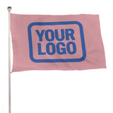 Custom Light Pink Sky Blue Flag
