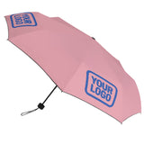 Custom Light Pink Sky Blue Automatic Umbrella