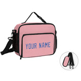Custom Light Pink Sky Blue Lunch Bag