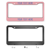 Custom Light Pink Sky Blue License Plate Frame