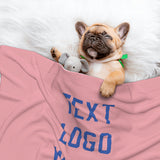 Custom Light Pink Sky Blue Pet Blanket