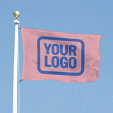 Custom Light Pink Sky Blue Flag