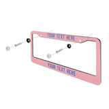 Custom Light Pink Sky Blue License Plate Frame