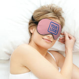Custom Light Pink Sky Blue Sleep Mask