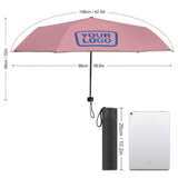Custom Light Pink Sky Blue Automatic Umbrella